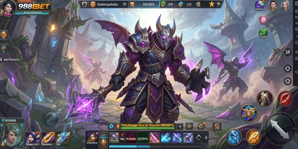 Gameplay seru dengan pertempuran epik di dunia MMORPG.