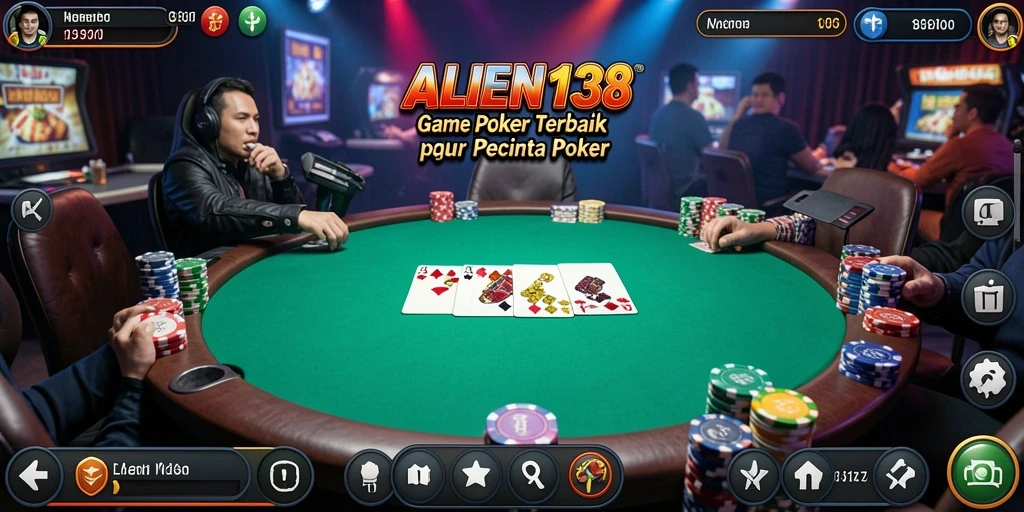 Tampilan permainan Poker yang menakjubkan dan interaktif di ALIEN138.