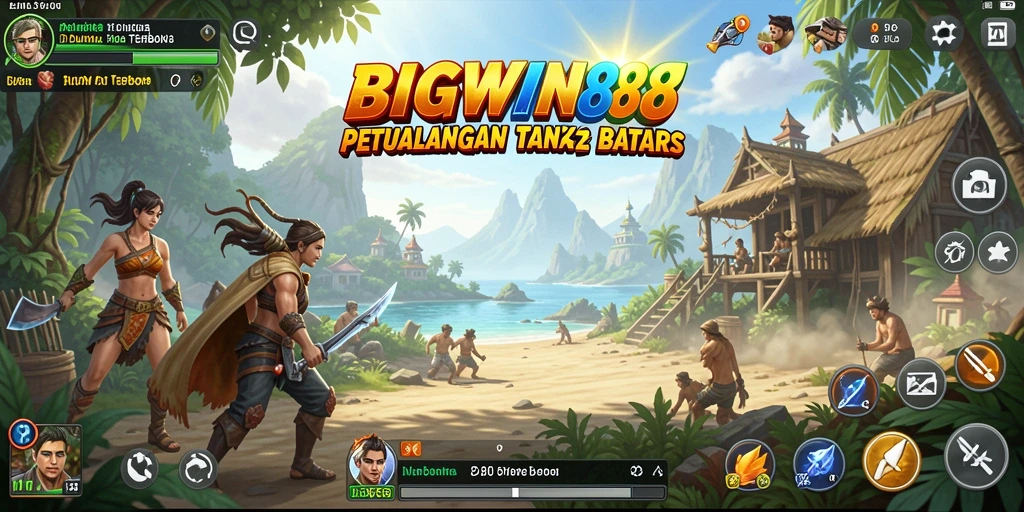 Screenshot menarik dari gameplay <strong>BIGWIN88</strong> dengan panorama dunia terbuka.