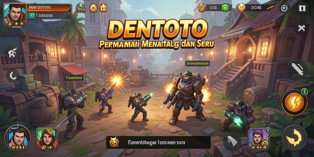 Screenshot gameplay DENTOTO yang menunjukkan strategi yang mendebarkan.