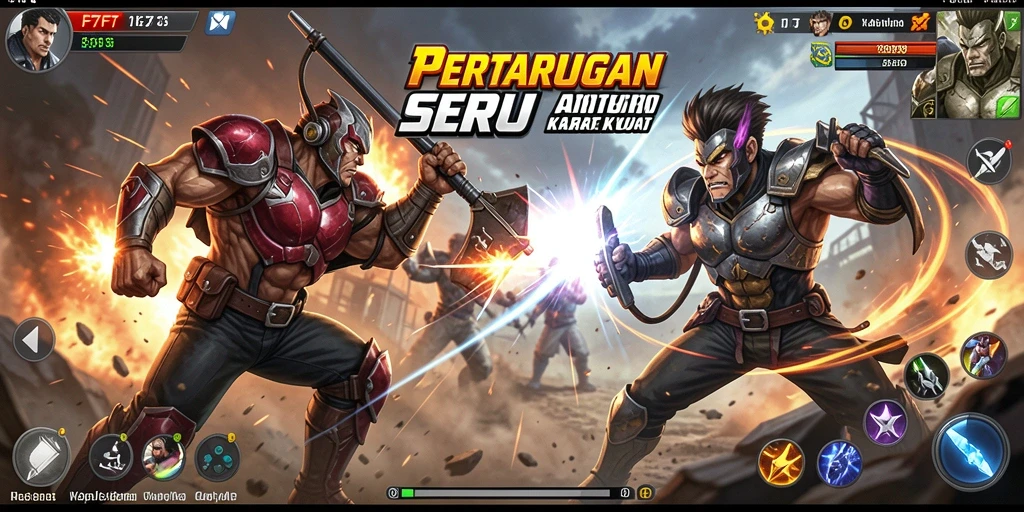 Tampilan gameplay F7F7 yang intens dan mendebarkan.