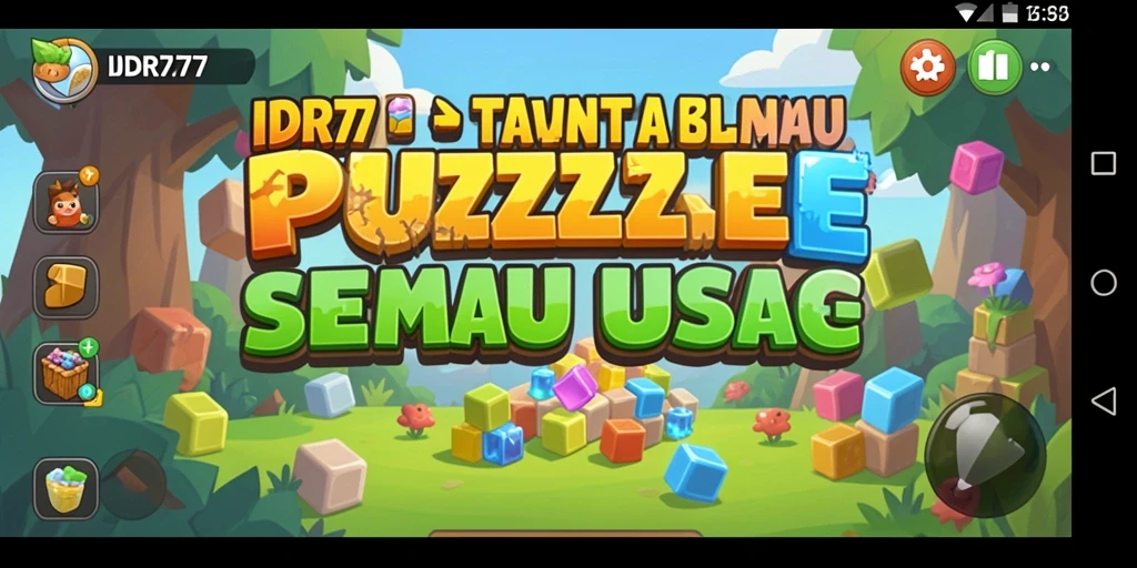 Tampilan gameplay Puzzle yang menarik dan menantang di IDR77.