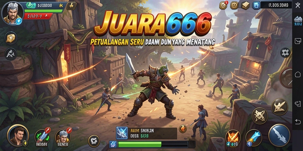 Screenshot JUARA666 menunjukkan karakter utama dalam aksi petualangan yang menegangkan.