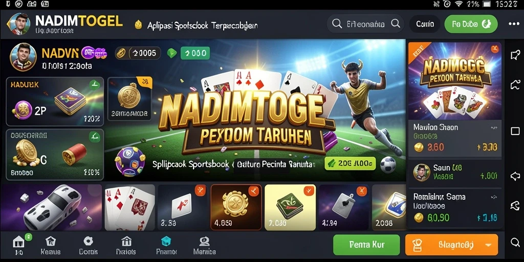 Screenshot utama NADIMTOGEL menampilkan antarmuka taruhan yang menarik.