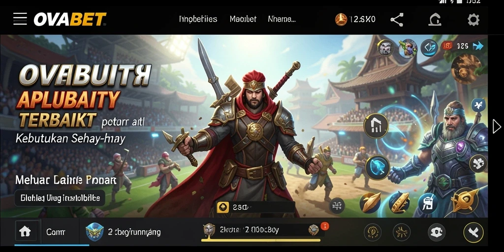 Screenshot utama OVABET menampilkan antarmuka yang ramah pengguna dan fitur pengingat.