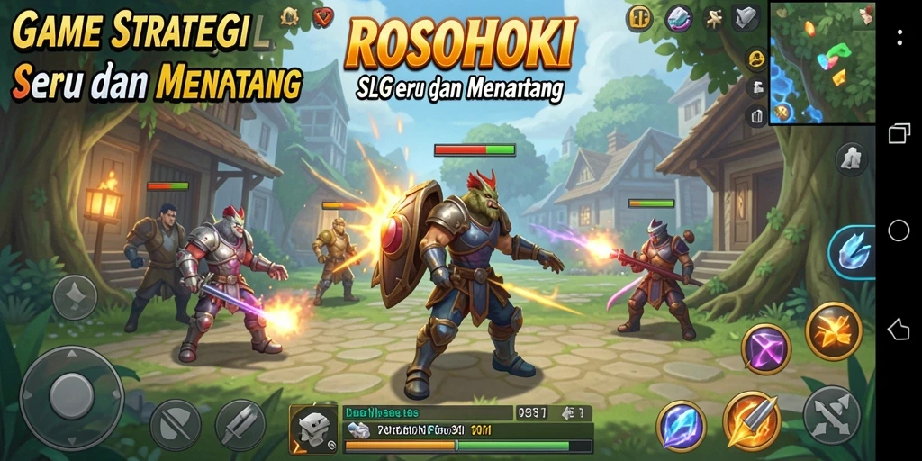 Tampilan permainan SLG yang menakjubkan dan interaktif.